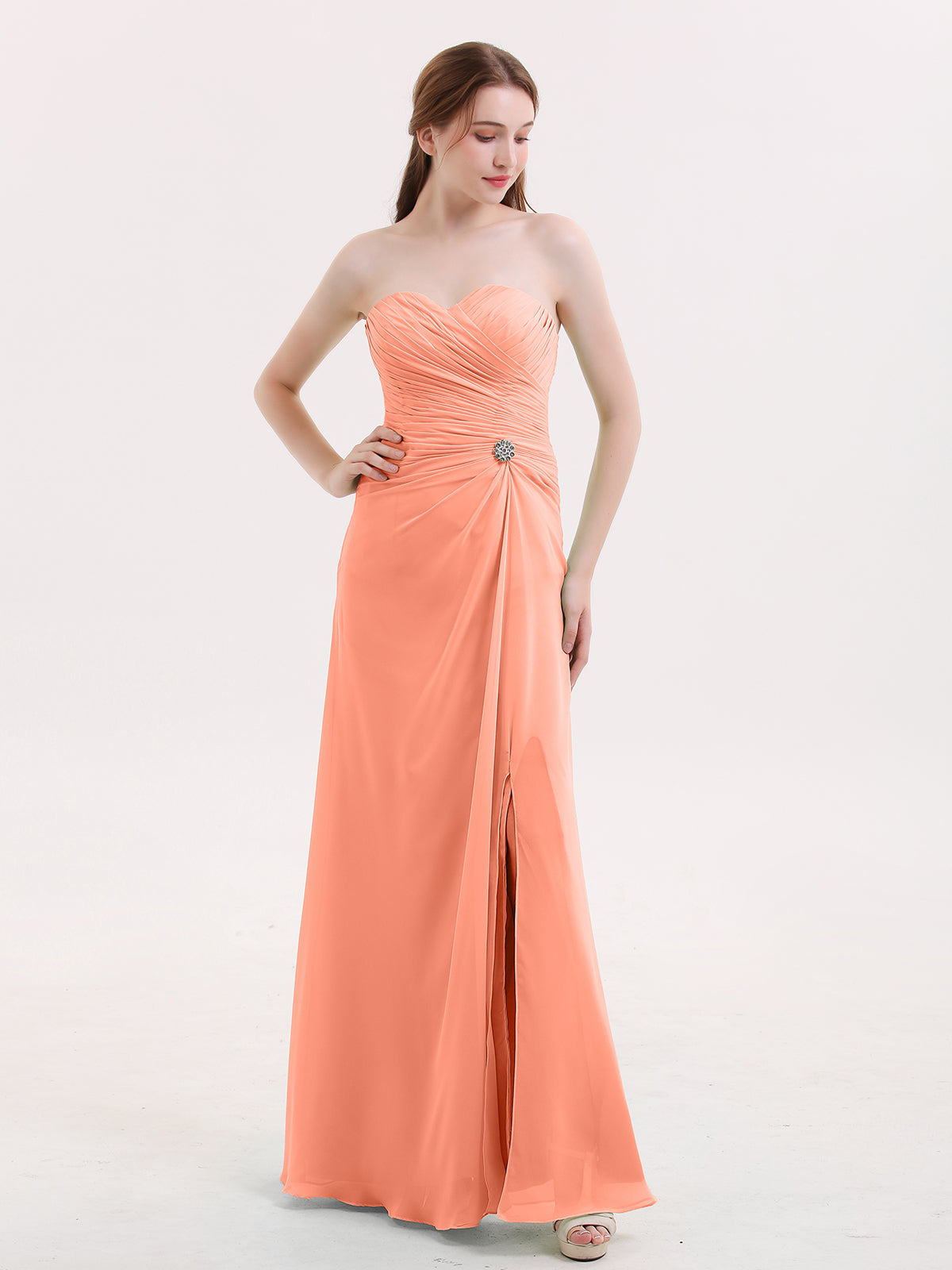 Strapless Maxi Dresses with Sweetheart Sunset Plus Size