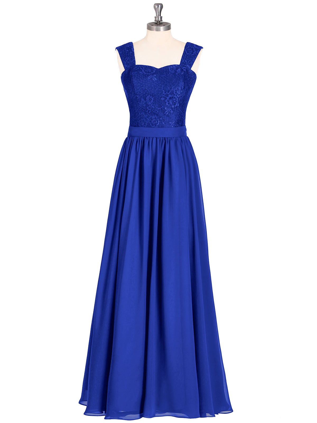 simple bridesmaid dresses blue Simple A-line Dusty Blue Chiffon Halter Long Custom Bridesmaid Dresses ,  BN1276 main image 1