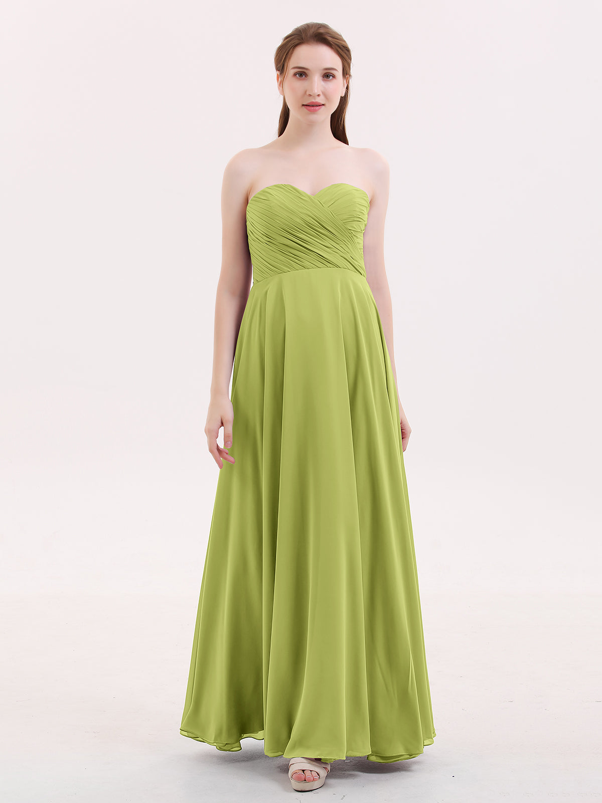 Maxi Chiffon Bridesmaid Dresses with Sweethart Clover main image 0