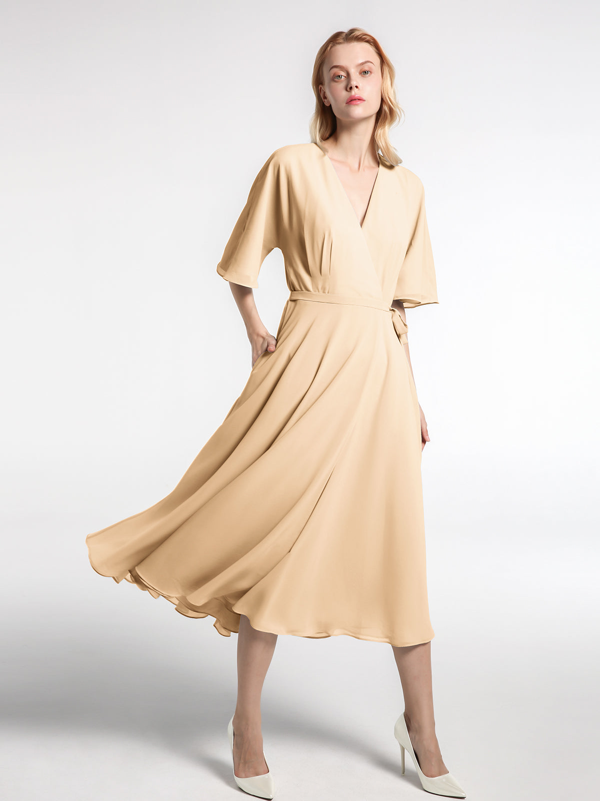 Long Strapless Tulle Gown with Sweetheart  Neck Peach Plus Size