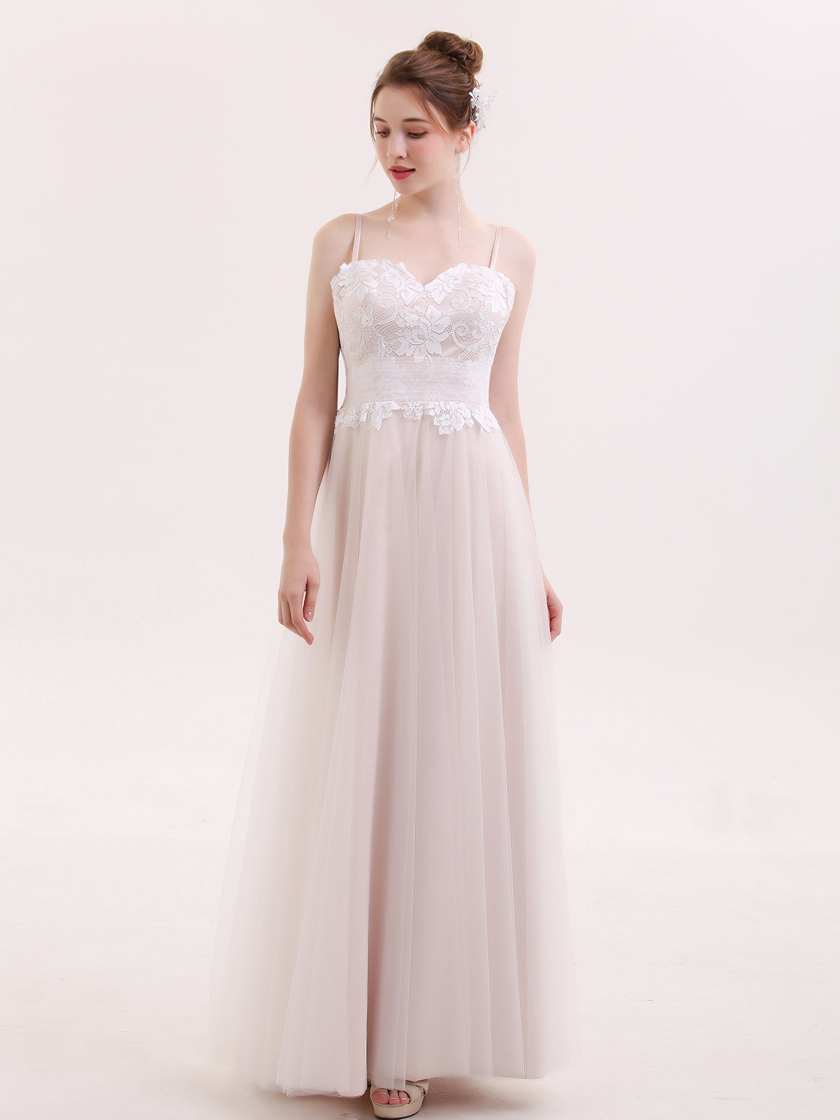 Sweetheart Neck Spaghetti Strap Flowy Maxi Dress