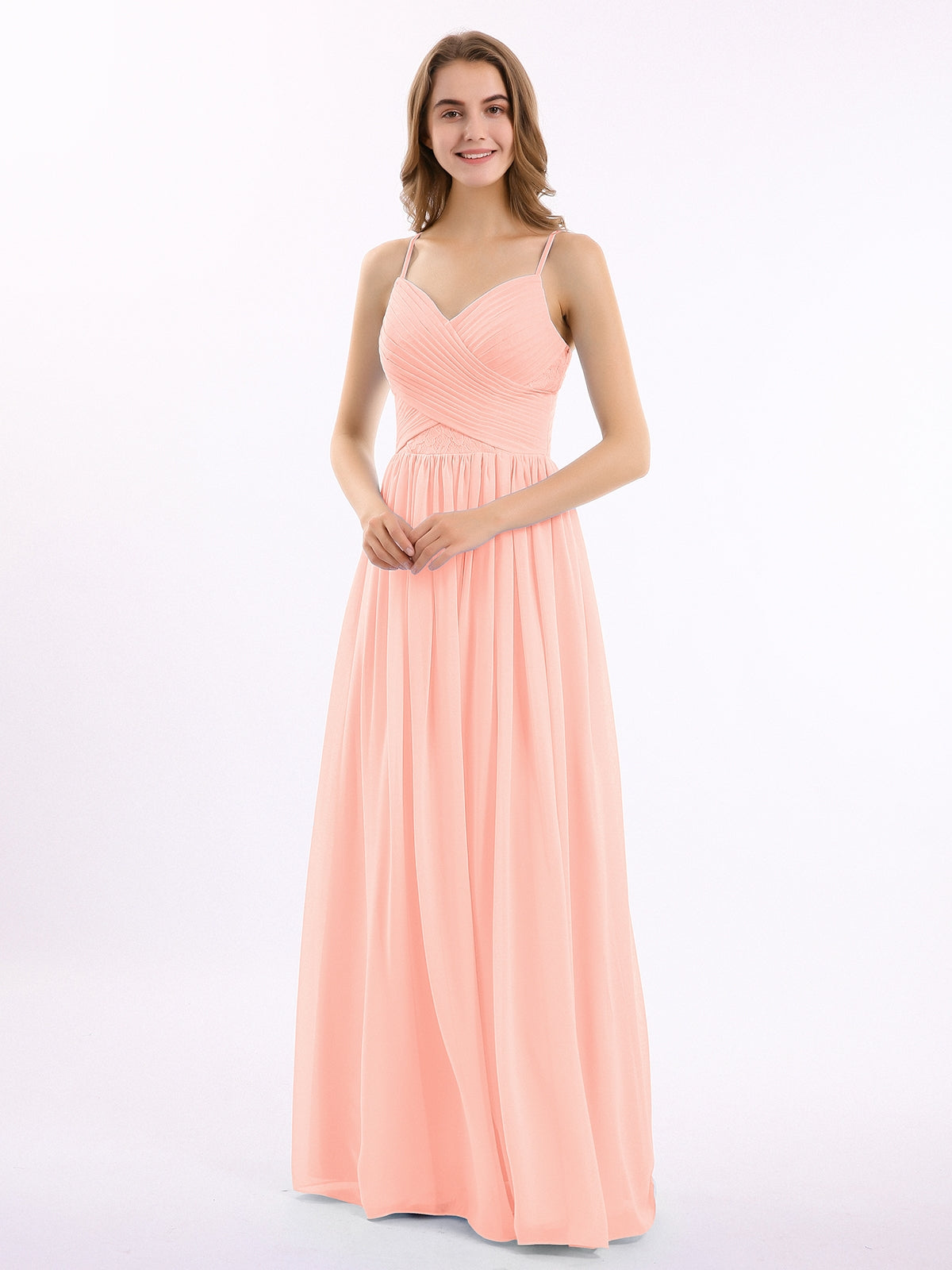blue dress for baby girl Coral Chiffon Beach Bridesmaid Dresses Mismatched – Lisposa main image 1
