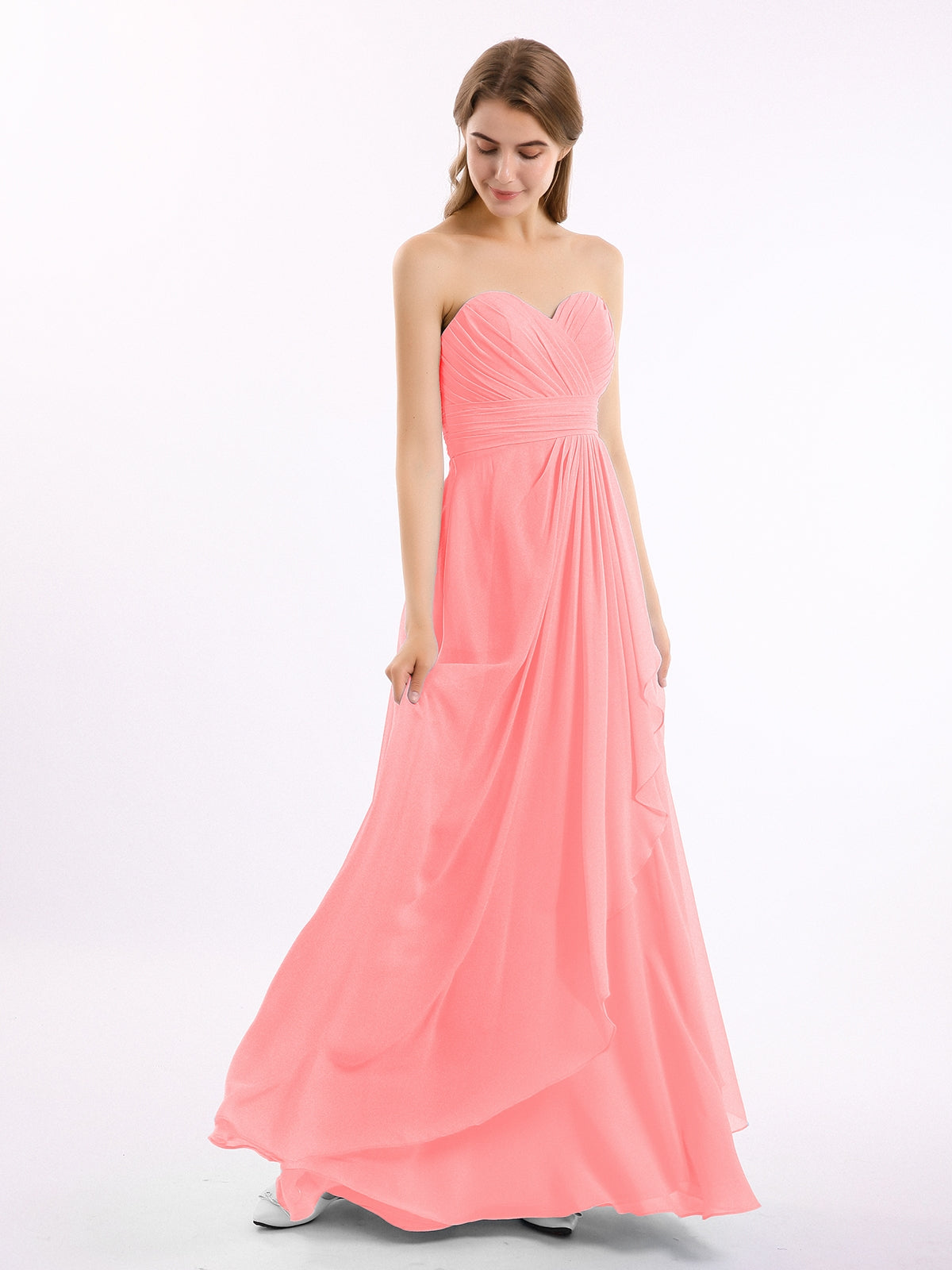Long Chiffon Dresses with V Neckline Flamingo main image 1