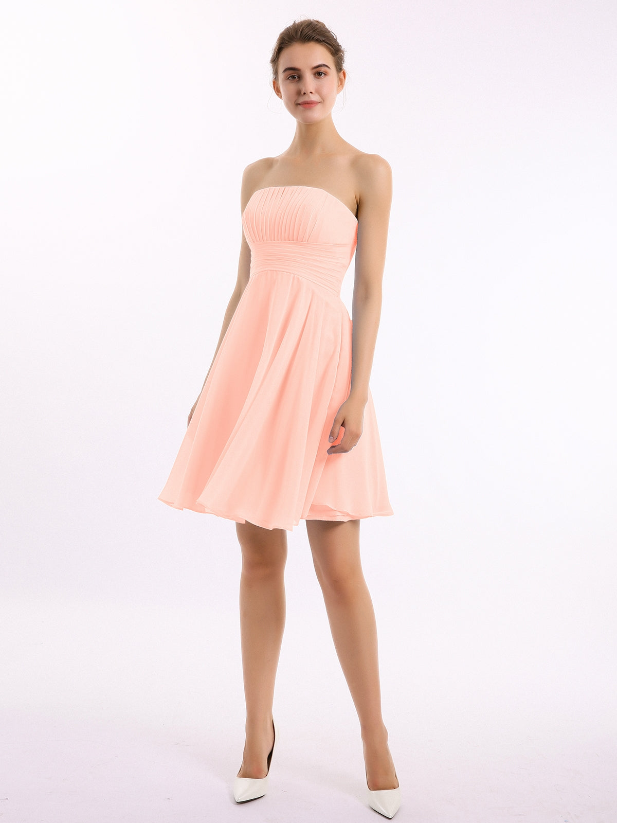 coral strapless bridesmaid dress Saturn Mini Dress main image 0