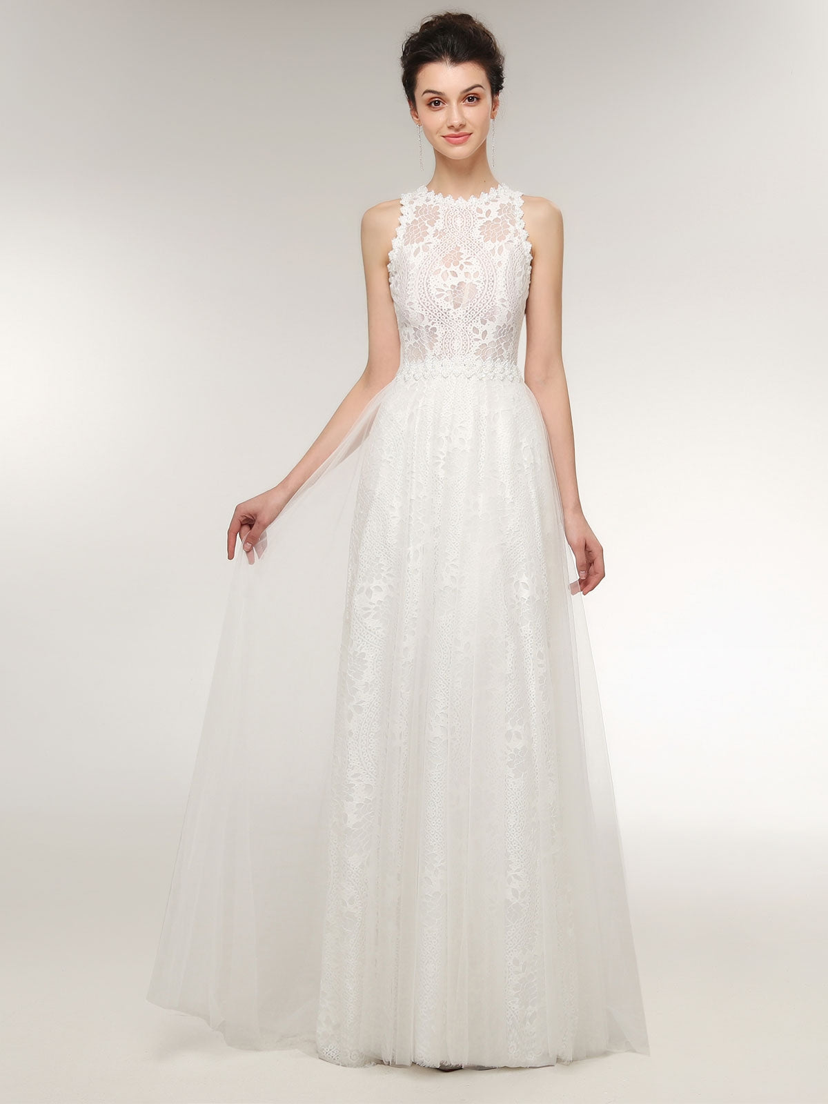 Lace See Through with Beaded Bodice Gowns Tahiti Plus Size