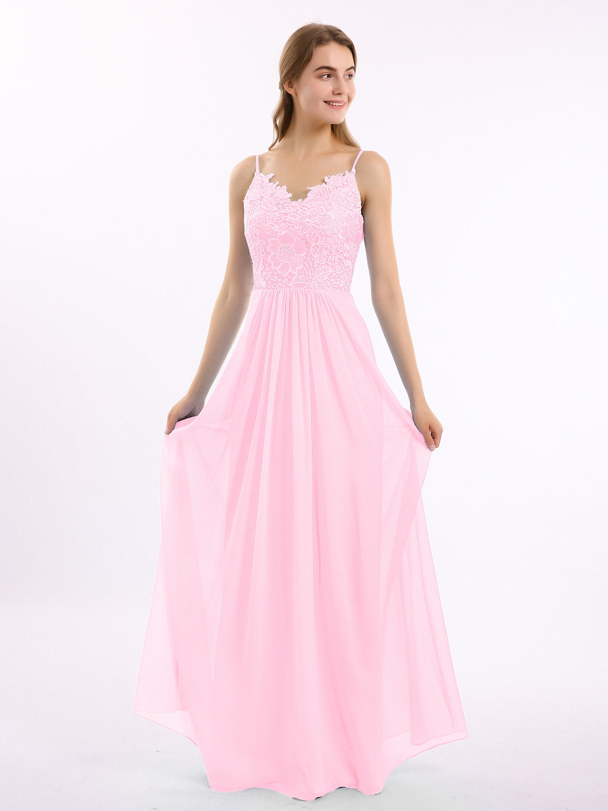 sachin and babi light blue dress Soft Pink Chiffon Prom Dresses main image 1