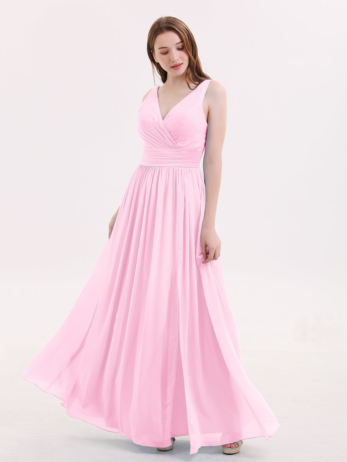 sachin and babi light blue dress Orange Ruffled A Line Chiffon Wedding Guest Dress main image 0