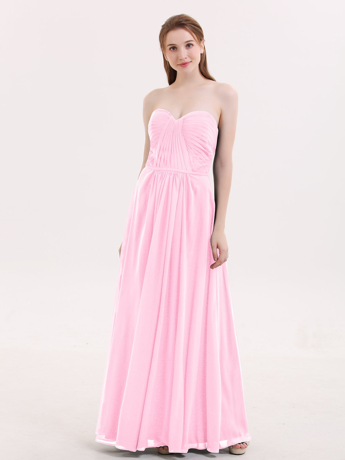 BABARONI Strapless Bridesmaid Dress with Sweetheart Neck Candy Pink, Candy Pink / US0 BABARONI Strapless Bridesmaid Dress with Sweetheart Neck Candy Pink, Candy Pink / US0