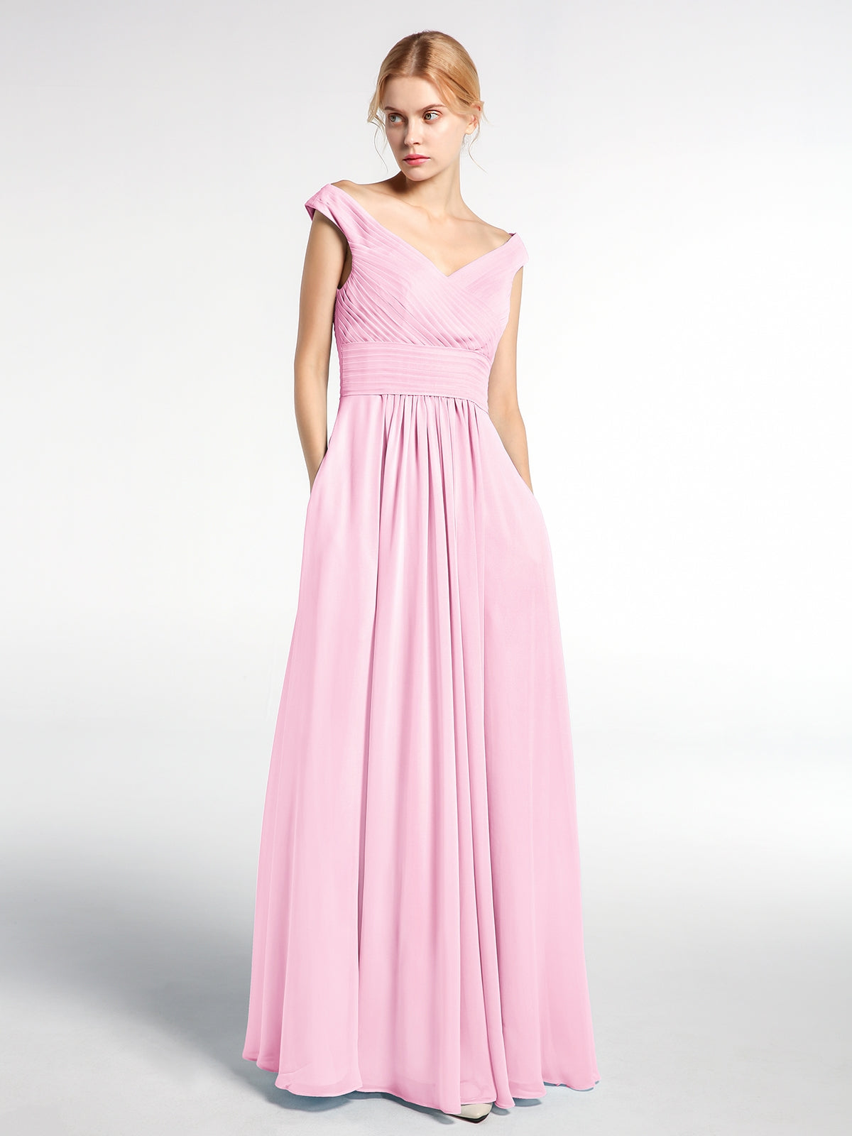 V-Neck Print Jersey Dress - Candy Crush Pink
