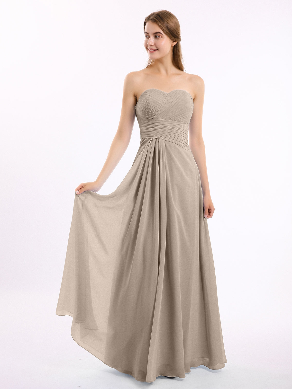 Taupe Strapless Dresses