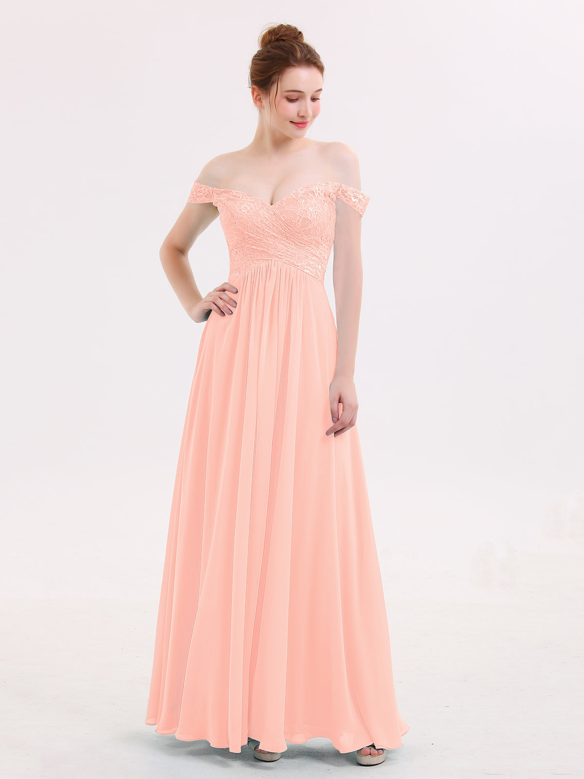 Knee-length Short Chiffon Dress with Halter Neck Coral Plus Size
