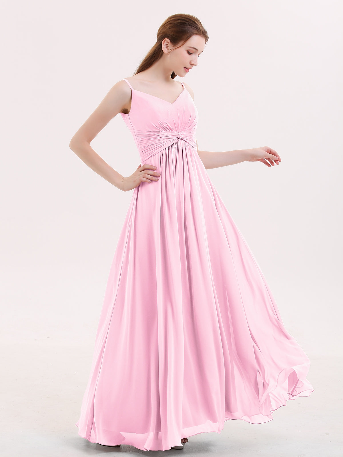 Empire Bridesmaid Gown with Spaghetti Strap Azalea Plus Size