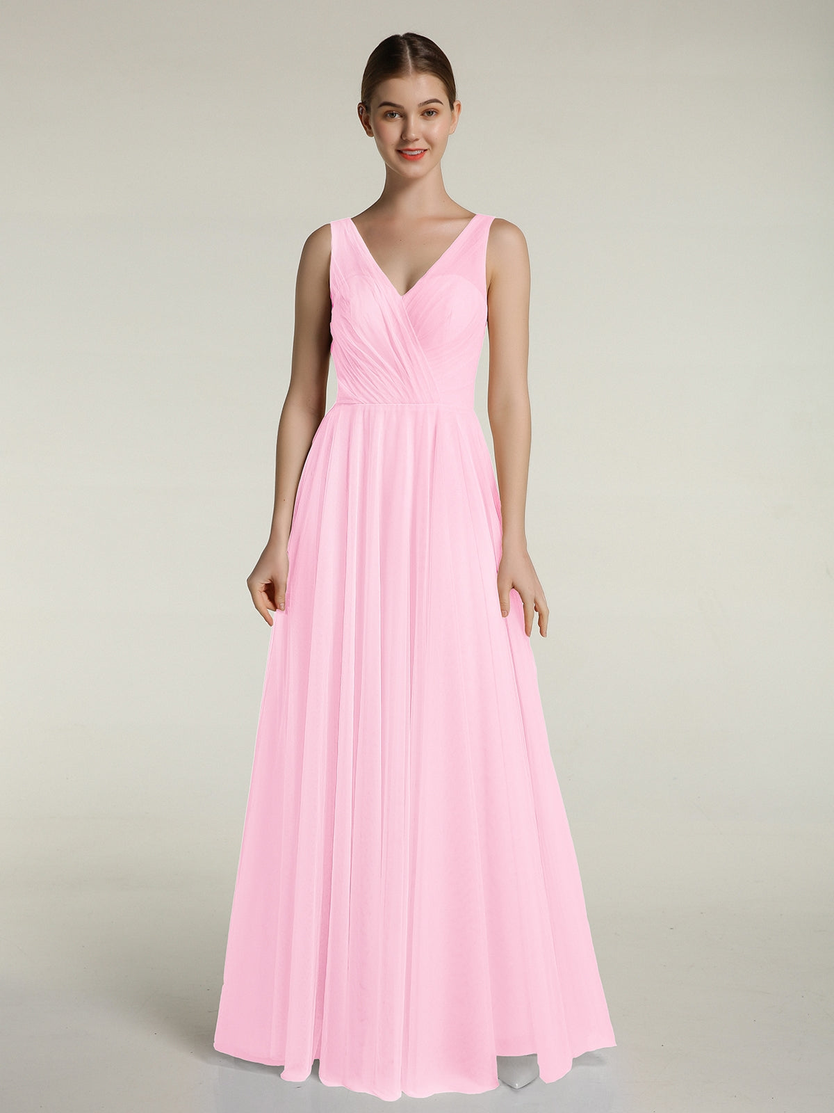 Chiffon and Lace Appliqued Long Dresses Candy Pink Plus Size