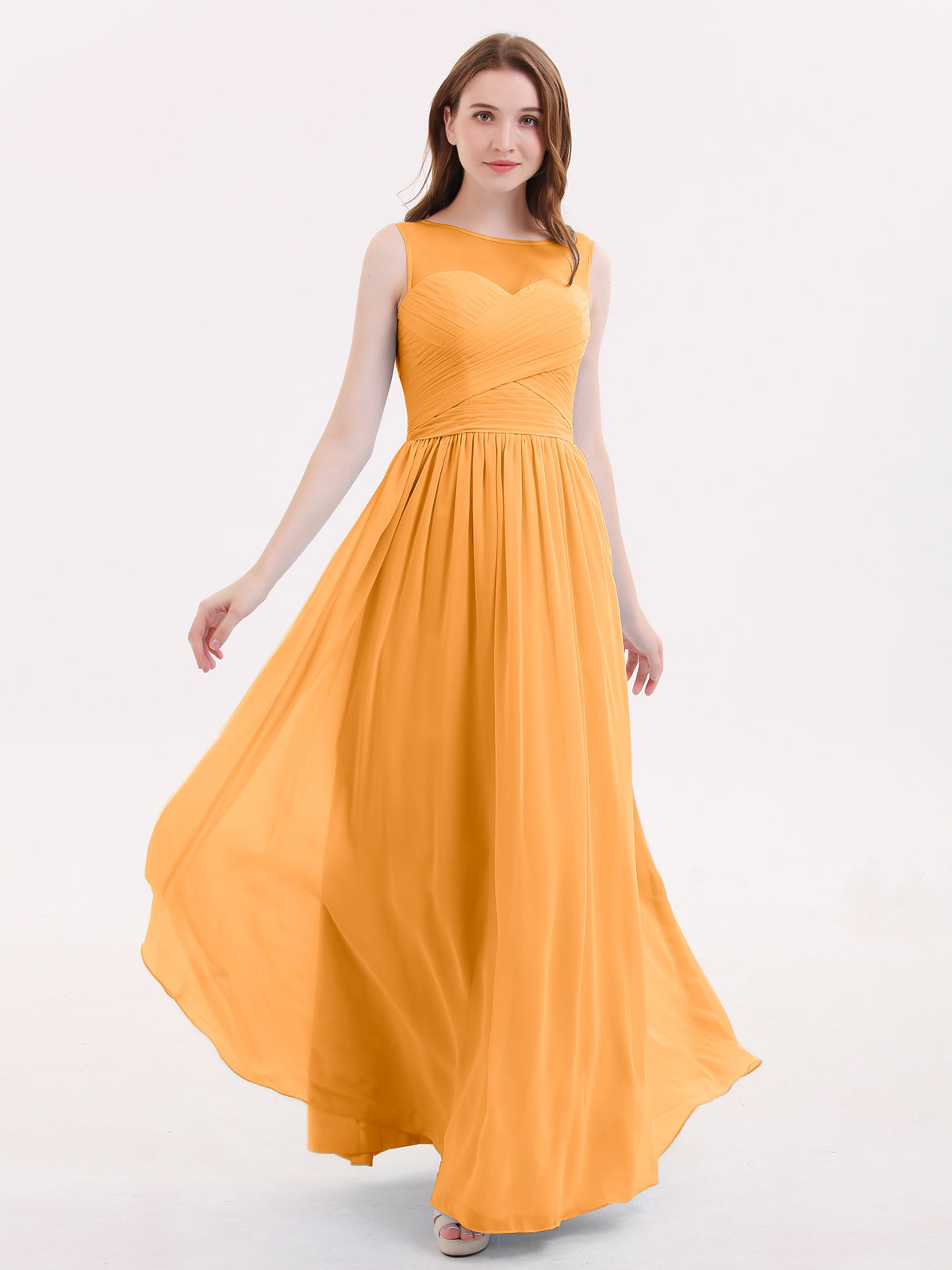 Tangerine Chiffon Dresses