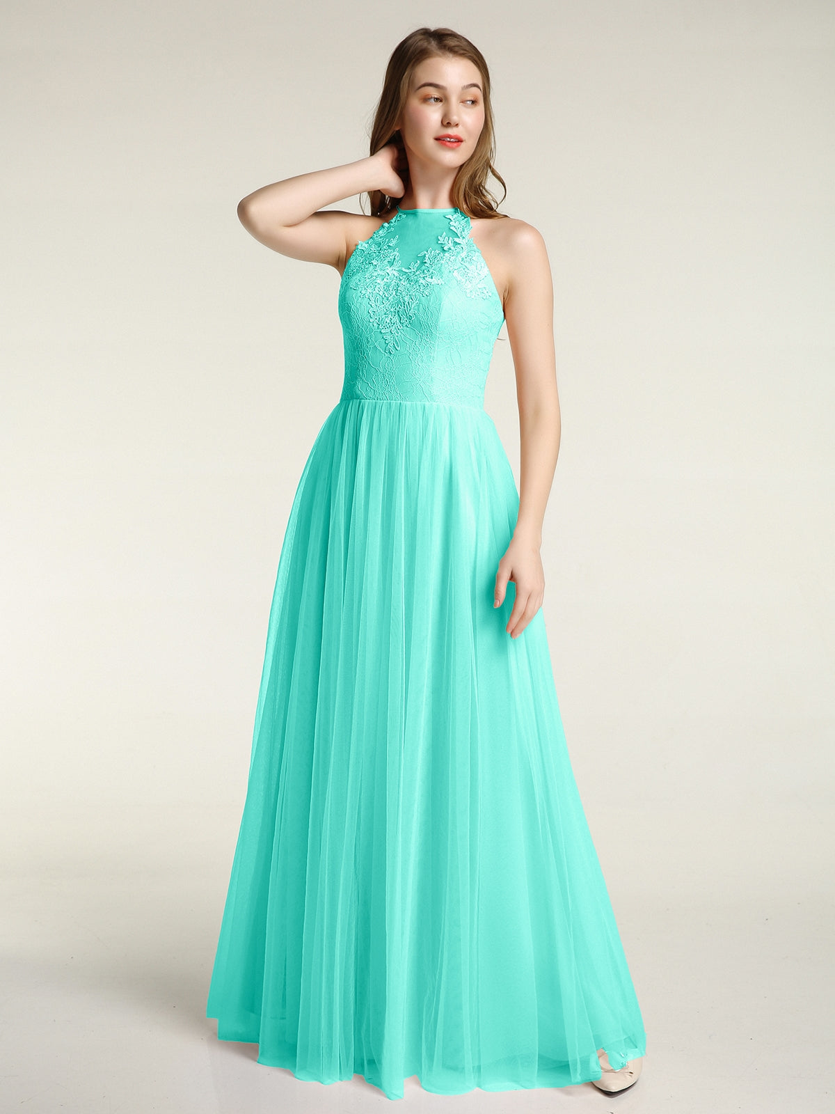 Lace and Chiffon Full Length Dresses Spa Plus Size