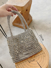 Metal Beaded Vintage Clutch Bag