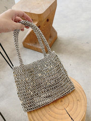 Metal Beaded Vintage Clutch Bag