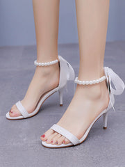 Elegant Open Toe Ankle-Strap Stiletto Sandals