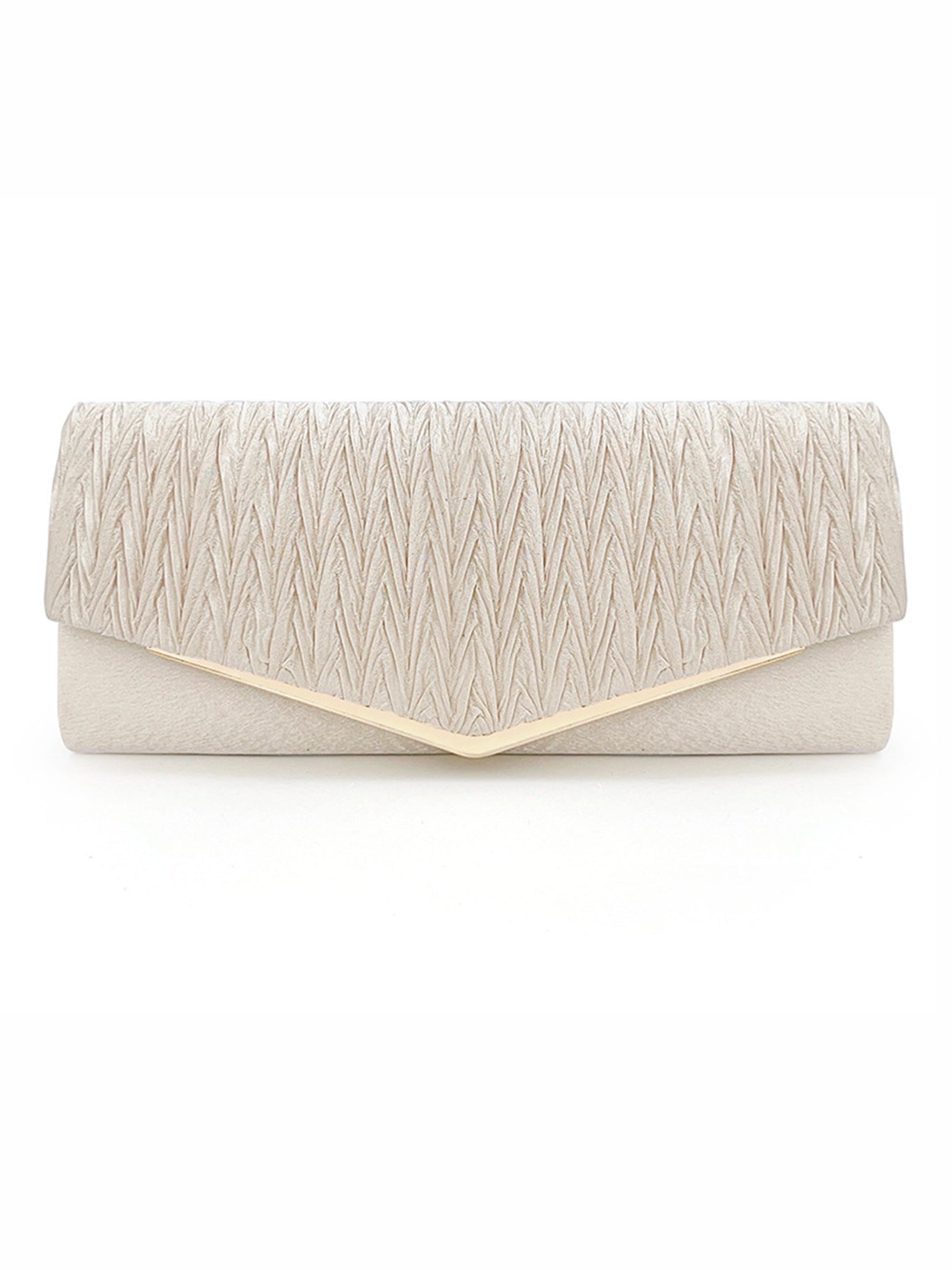 Baldinini Trend Beige Cowhide Clutch Bag main image 0