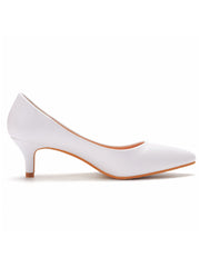 Simple Kitten Heels Pointed Toe Women's Shoes