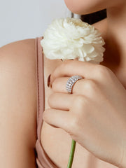 925 Sterling Silver White Zircon Band Ring