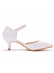 Mid Heels Pointed Toe Ankle-Strap Sandals