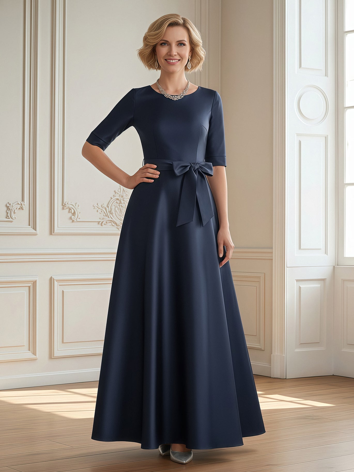 Navy Mother of the Bride Groom Dresses  BABARONI