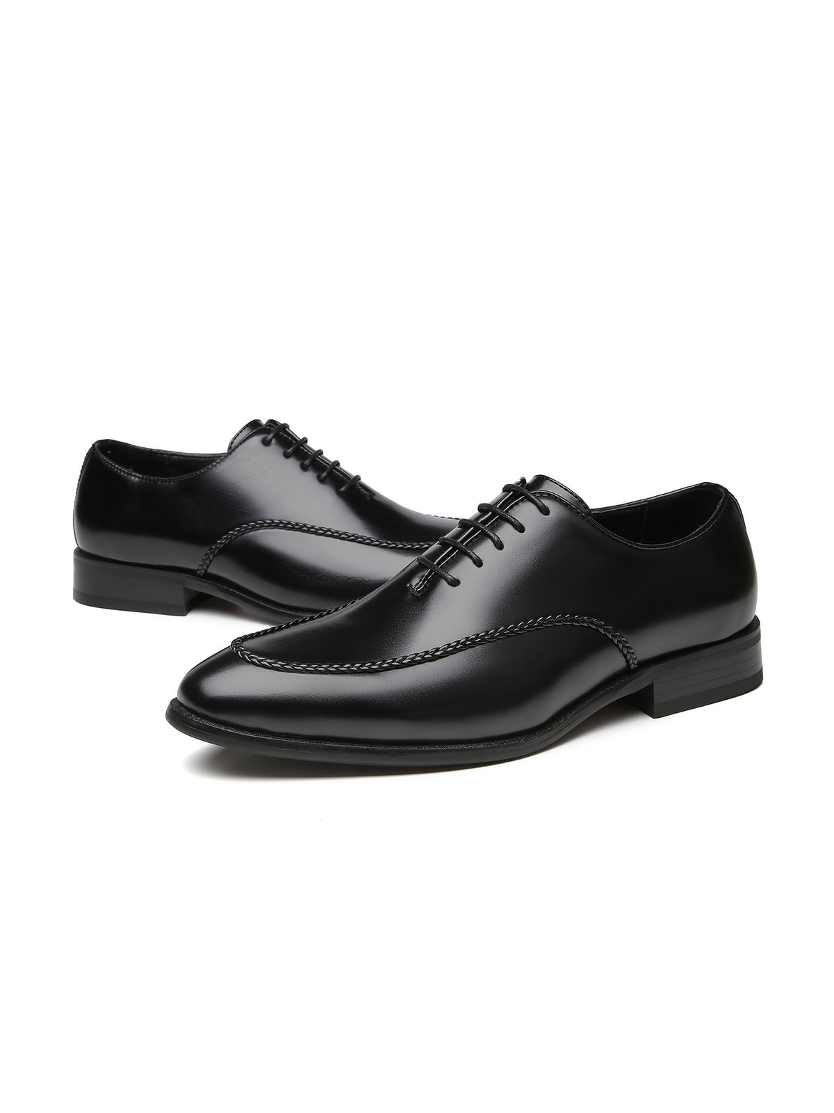 Oxford Apron Toe Formal Dress Derby Shoes – BABARONI display picture 2