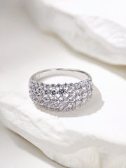 925 Sterling Silver White Zircon Band Ring