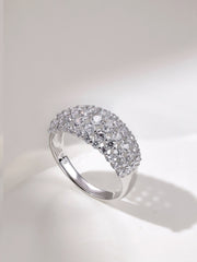925 Sterling Silver White Zircon Band Ring