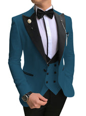 Single Breast Two Button 3 Piece Notch Lapel Men Suits main image 1