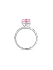 925 Sterling Silver Pear Cut Radiant Zircon Engagement Ring