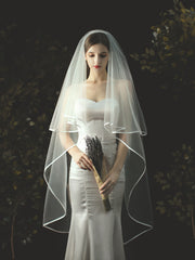Classic Ivory Tulle Two Tier Wedding Veil