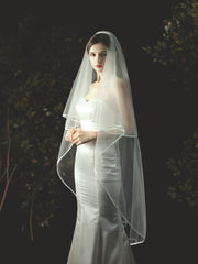 Classic Ivory Tulle Two Tier Wedding Veil