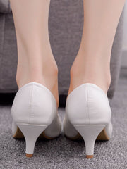 Simple Kitten Heels Pointed Toe Women's Shoes