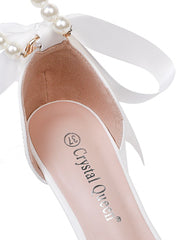 Pointed Toe Wedge Heels Women's Wedding Shoes