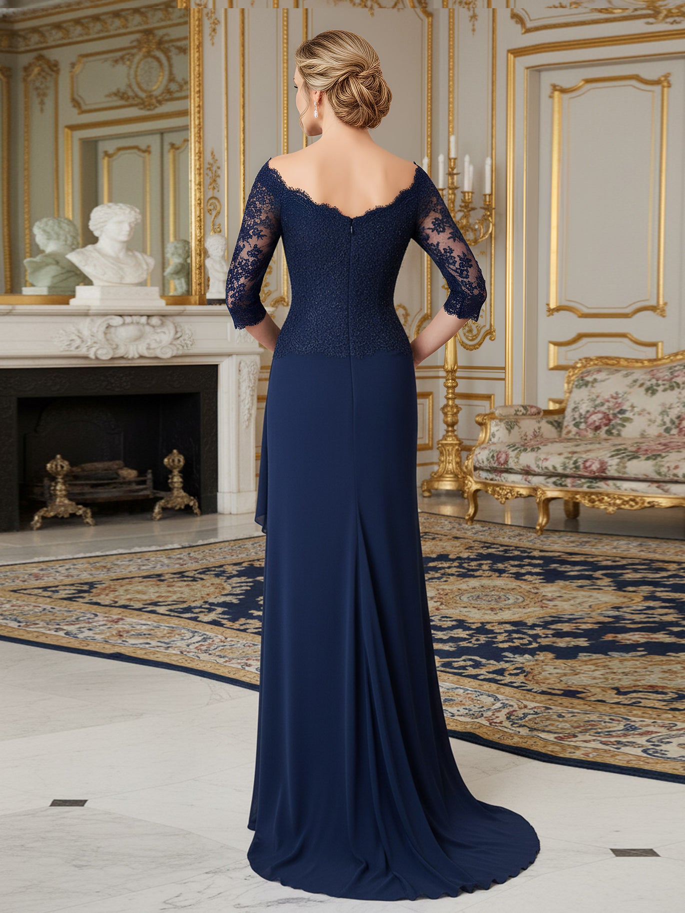 Mother Of The Bride Dress Blue Velvet Royal Blue Prom Dresses Plus Size  Long Aqua Chiffon es For Wedding Mother Of The Groom Dresses Evening Tea  Length