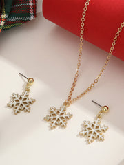 Christmas Simple Snowflake Clavicle 3 Piece Set