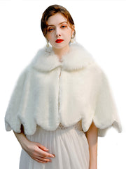 Faux Fur Special Occasion Shawl