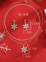 Christmas Simple Snowflake Clavicle 3 Piece Set