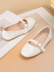 White Buckle Mary Jane Shoes