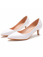 Simple Kitten Heels Pointed Toe Women's Shoes