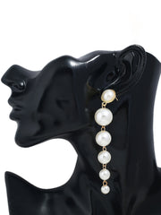 Simple Long Pearl Tassel Earrings