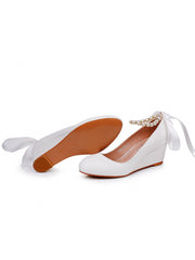 Round Toe Platform Heels Mary Janes Pumps
