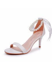 Elegant Open Toe Ankle-Strap Stiletto Sandals