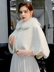 Faux Fur Special Occasion Shawl