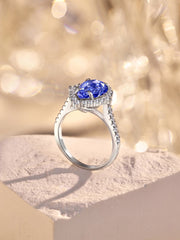 2 Carat Radiant Pear Cut Sapphire Engagement Ring