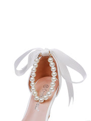 Pointed Toe Wedge Heels Women's Wedding Shoes