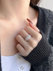 925 Sterling Silver White Zircon Band Ring