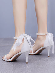Elegant Open Toe Ankle-Strap Stiletto Sandals